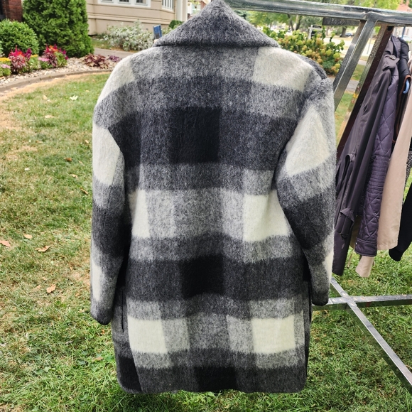 Plain double breastfed coat - Picture 4 of 5